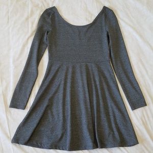Gray Long Sleeve Dress